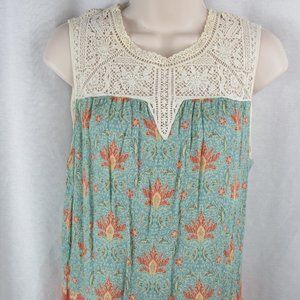 Anthropologie Maeve‎ Laced Eleanor Floral Tank Top